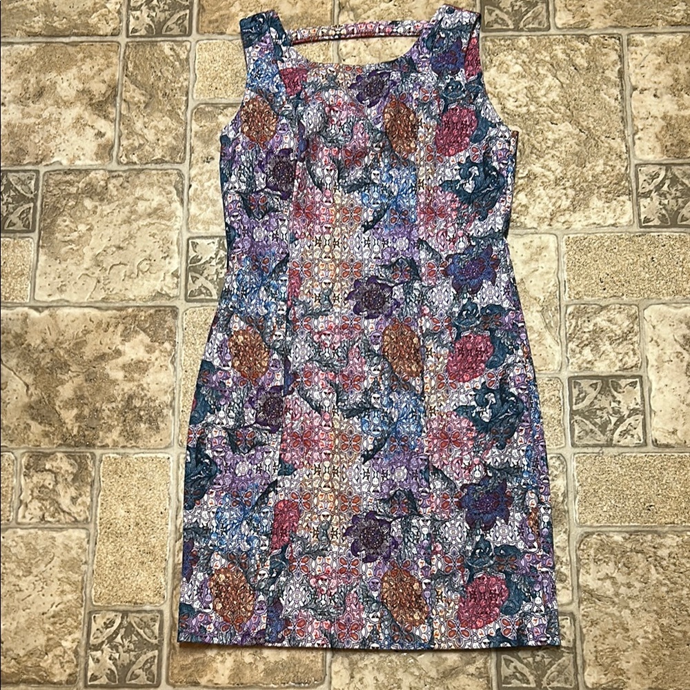 H&M Floral Mosaic Sheath Dress